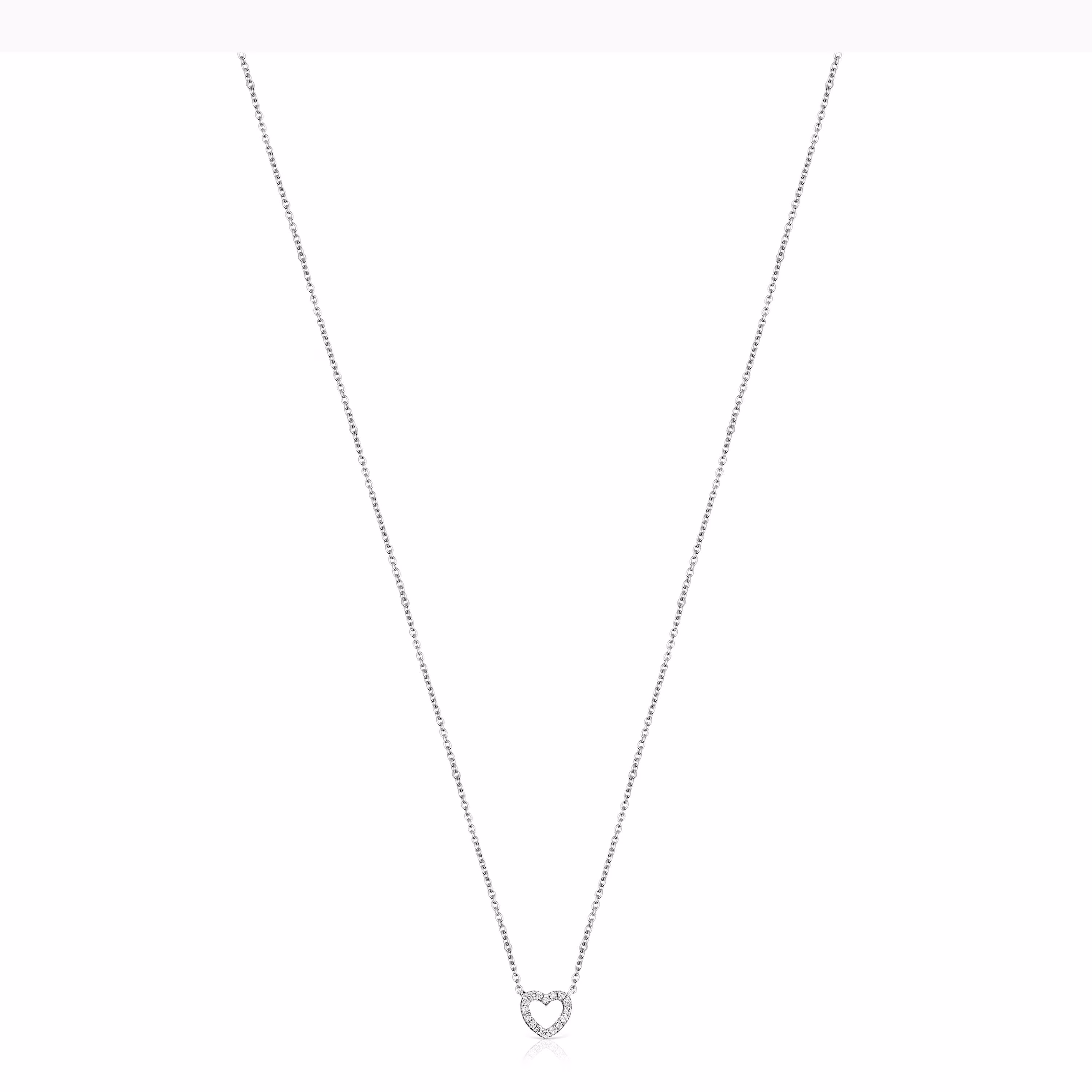 Collar corazón de oro blanco y diamantes Les Classiques