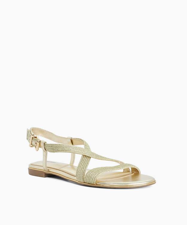 Lope Gold - Flat Strappy Sandals