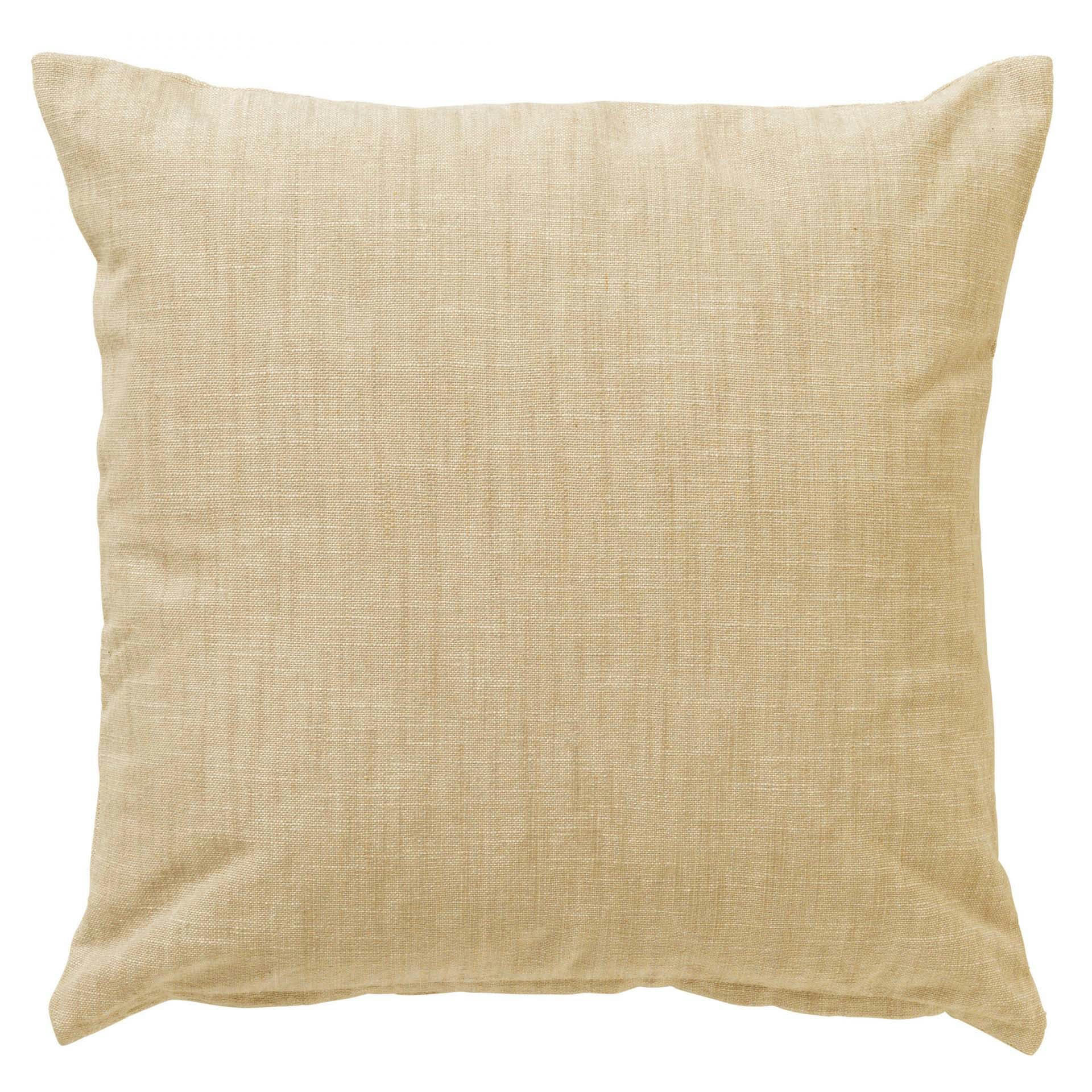 - Housse de coussin beige en coton-45x45 cm uni