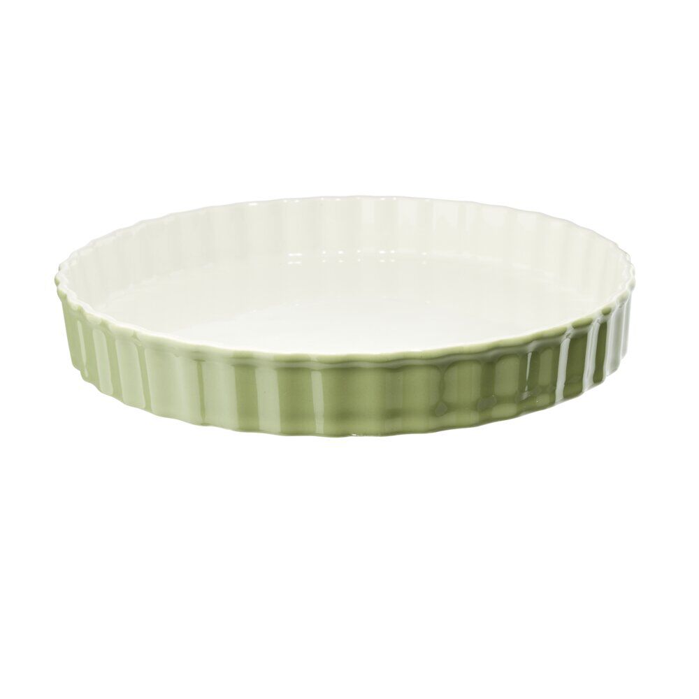 Plat à tarte en céramique contour coloré Ø27xH4cm (3 modèles)