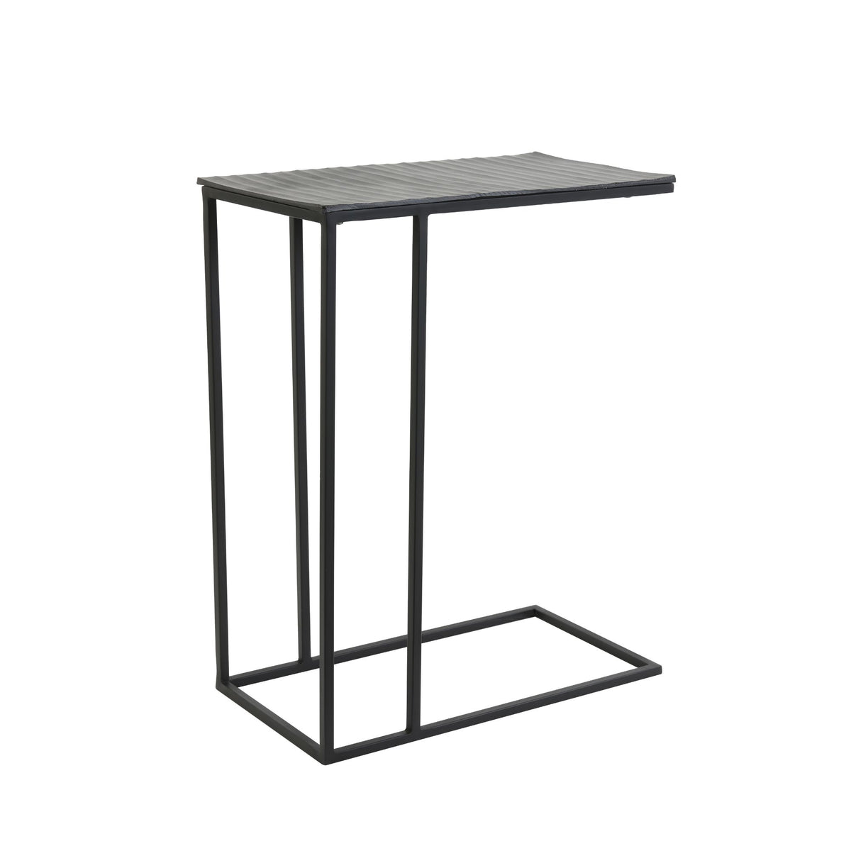 Light & Living bijzettafel Macy - zwart - 48x26x60cm