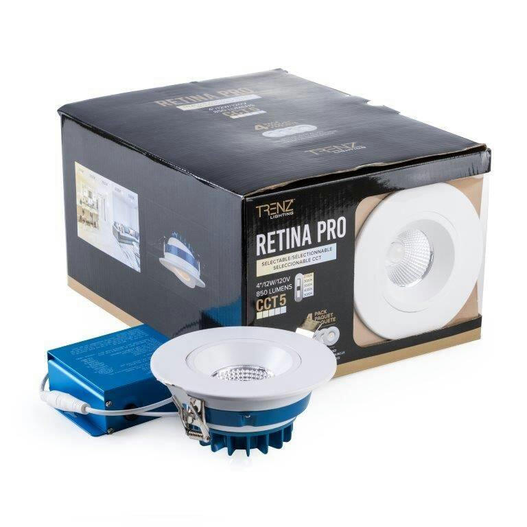 Trenz Lighting LED CCT Regressed Lights, 4-in, 4-pk