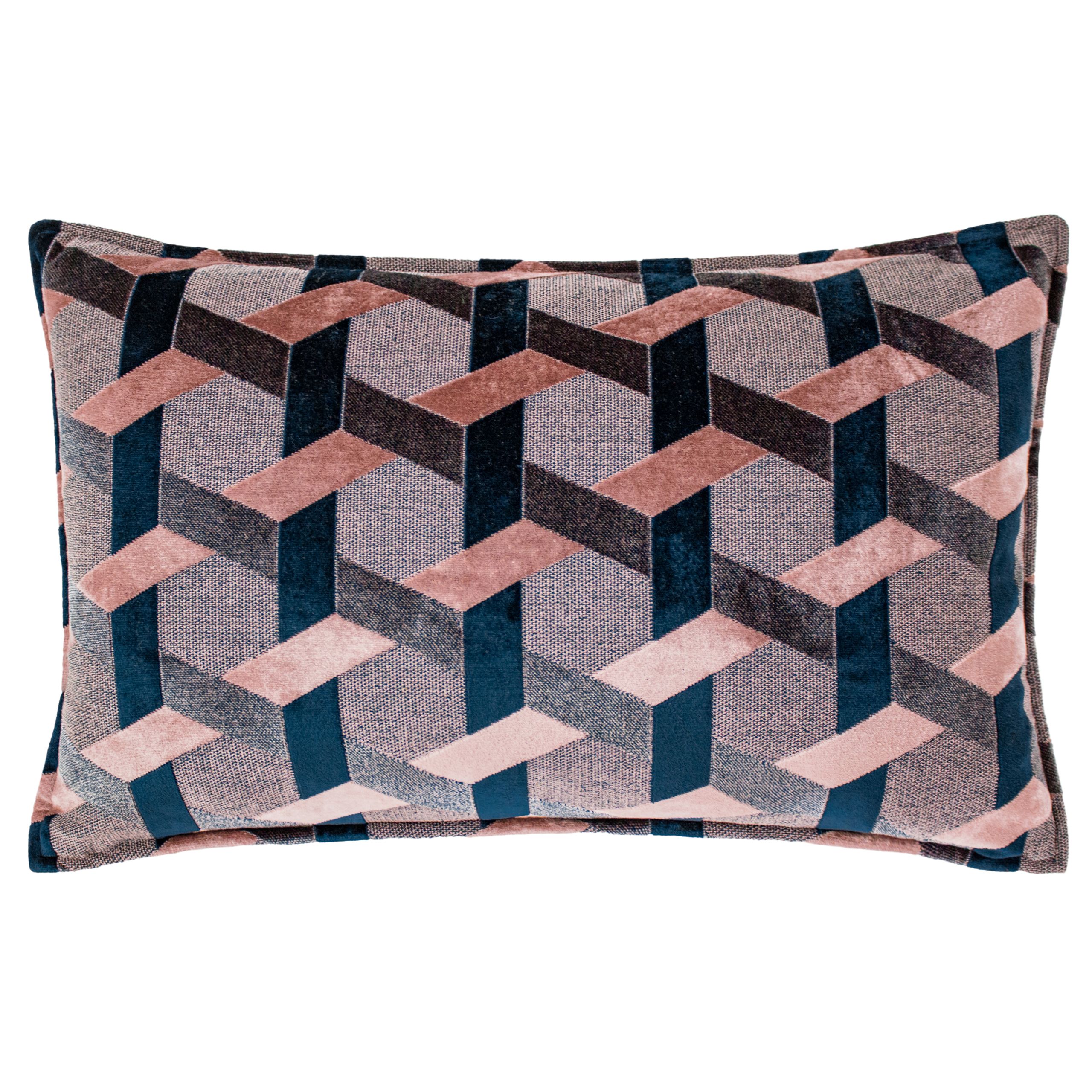 Paoletti Delano Geometric Velvet Cushion