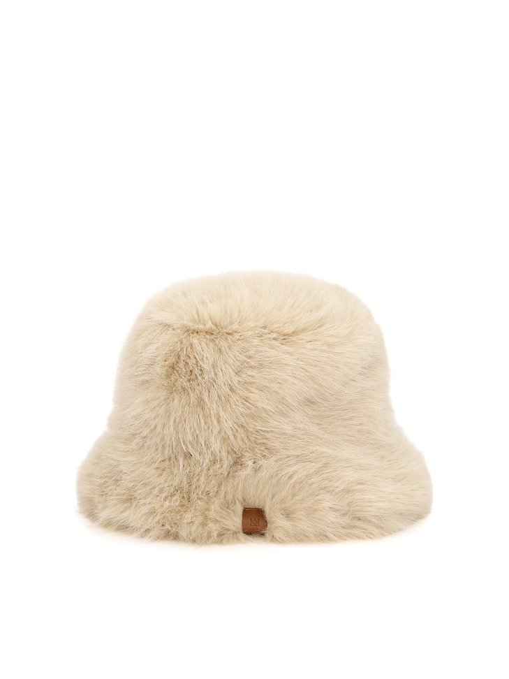 Soft beige bucket hat