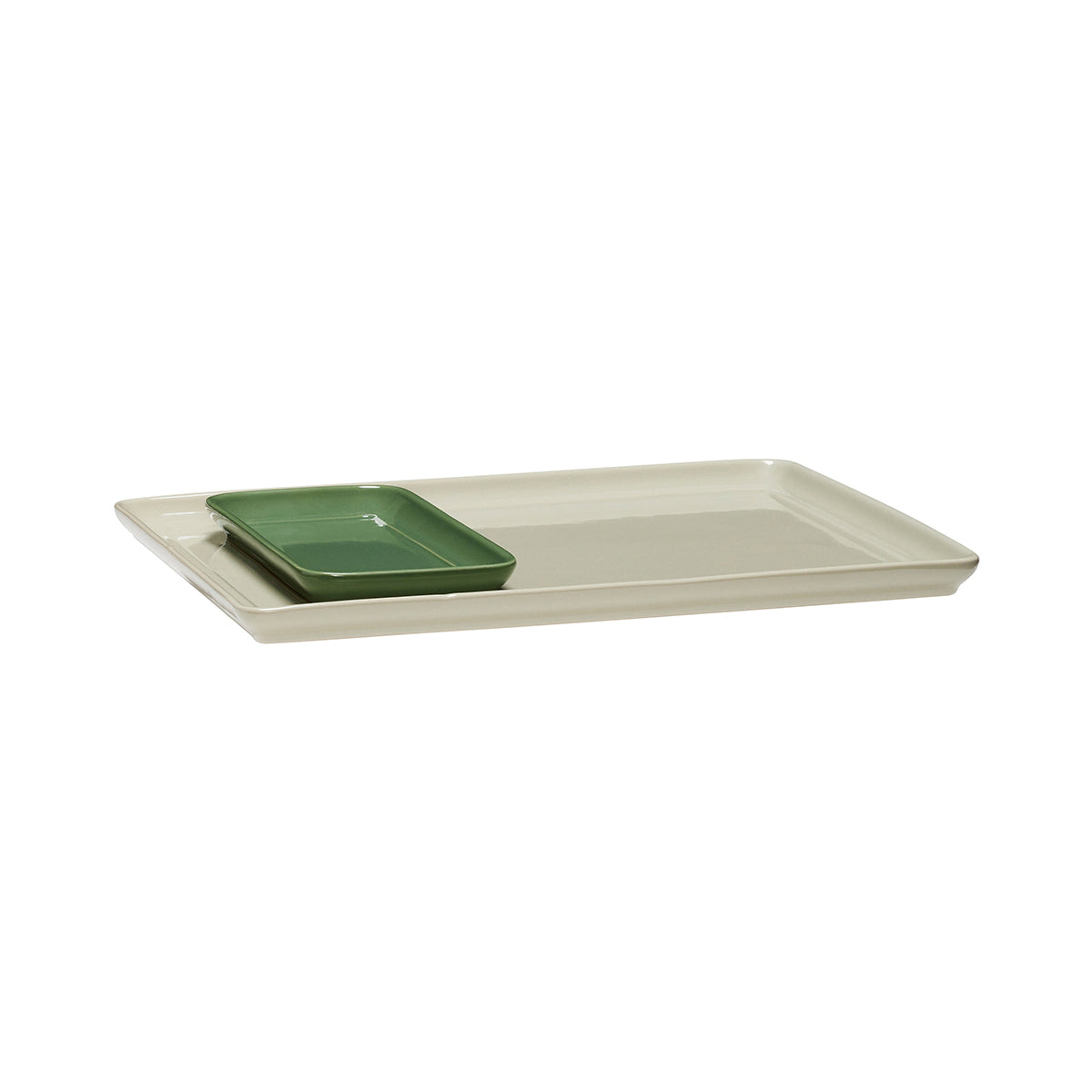 Hübsch dienblad Amare - steenpoeder - 20x10xh2cm, 35x26xh2cm