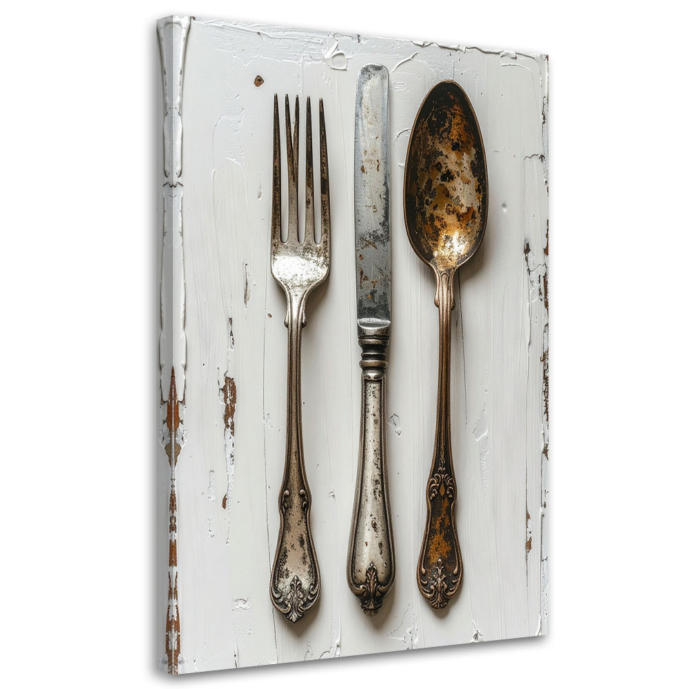 Obraz do kuchni jadalni salonu restauracji baru, Sztućce 20x30