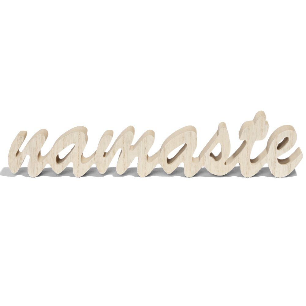 Mot à poser Namaste en bois L29,5xH11cm