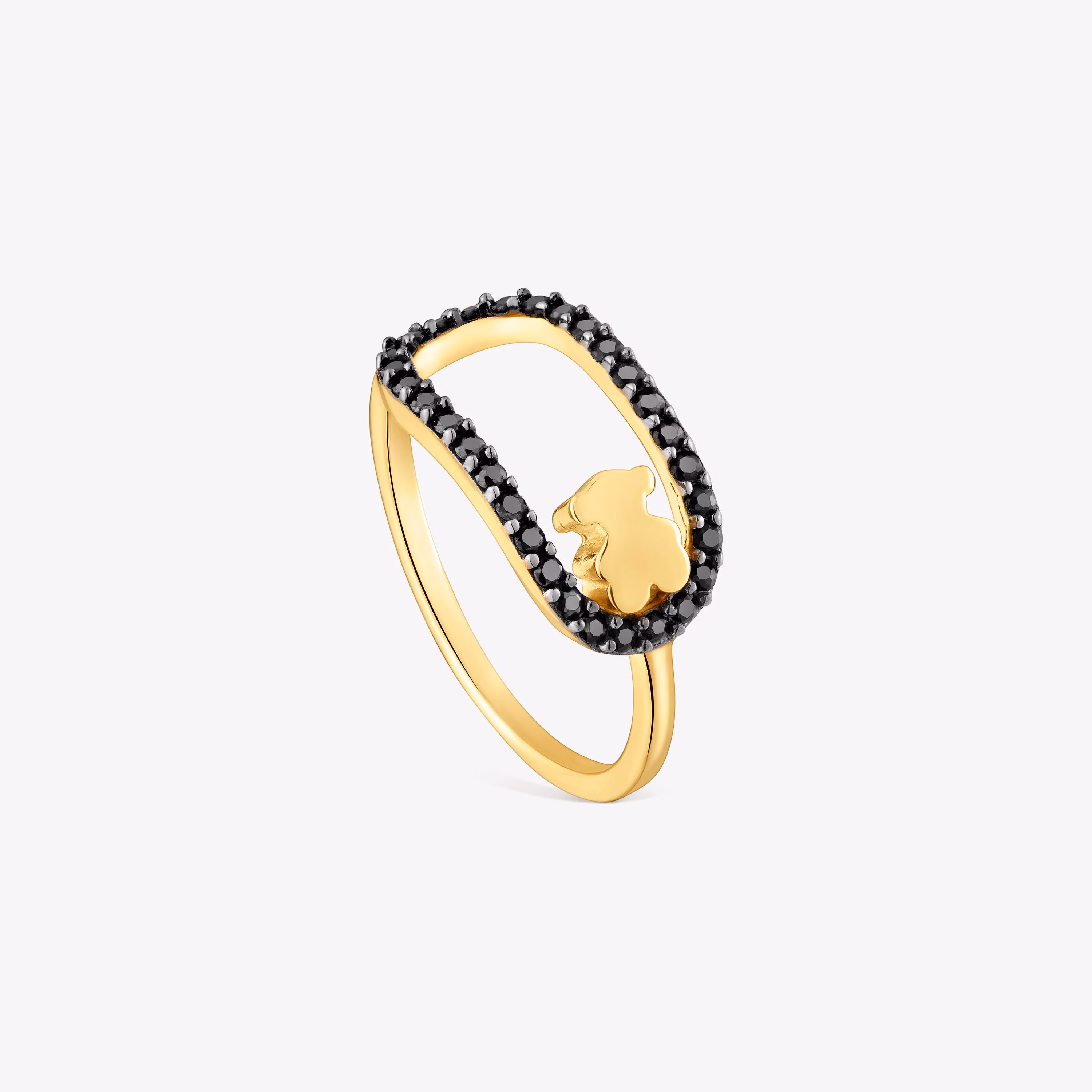 Anillo con baño de oro 18 kt sobre plata y espinelas Camille
