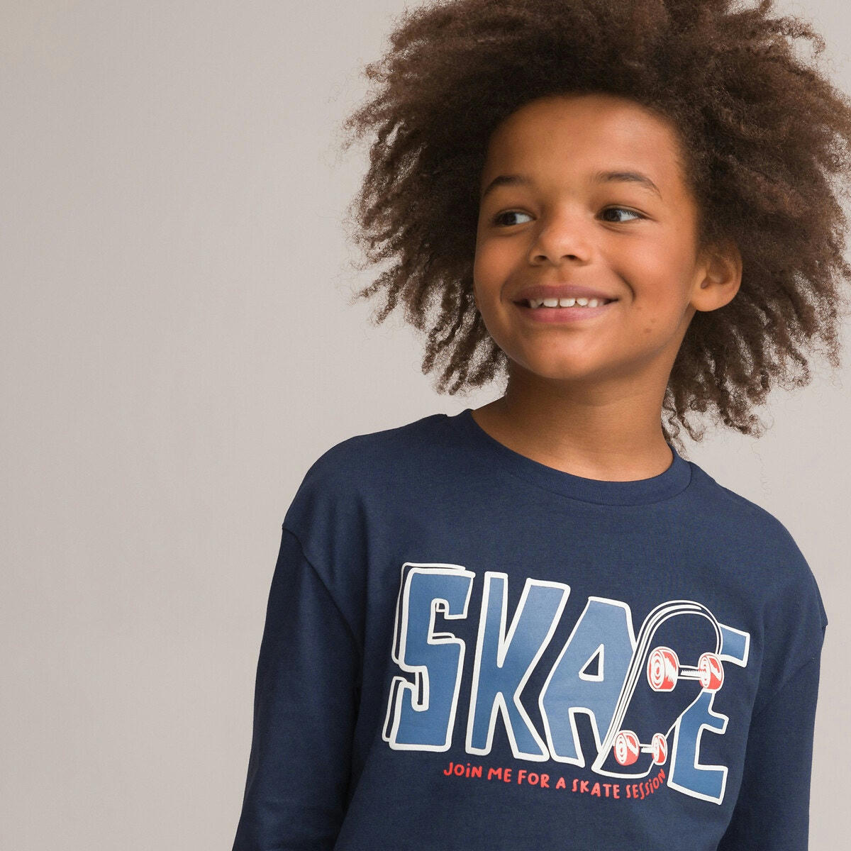 T-shirt manches longues, imprimé skate