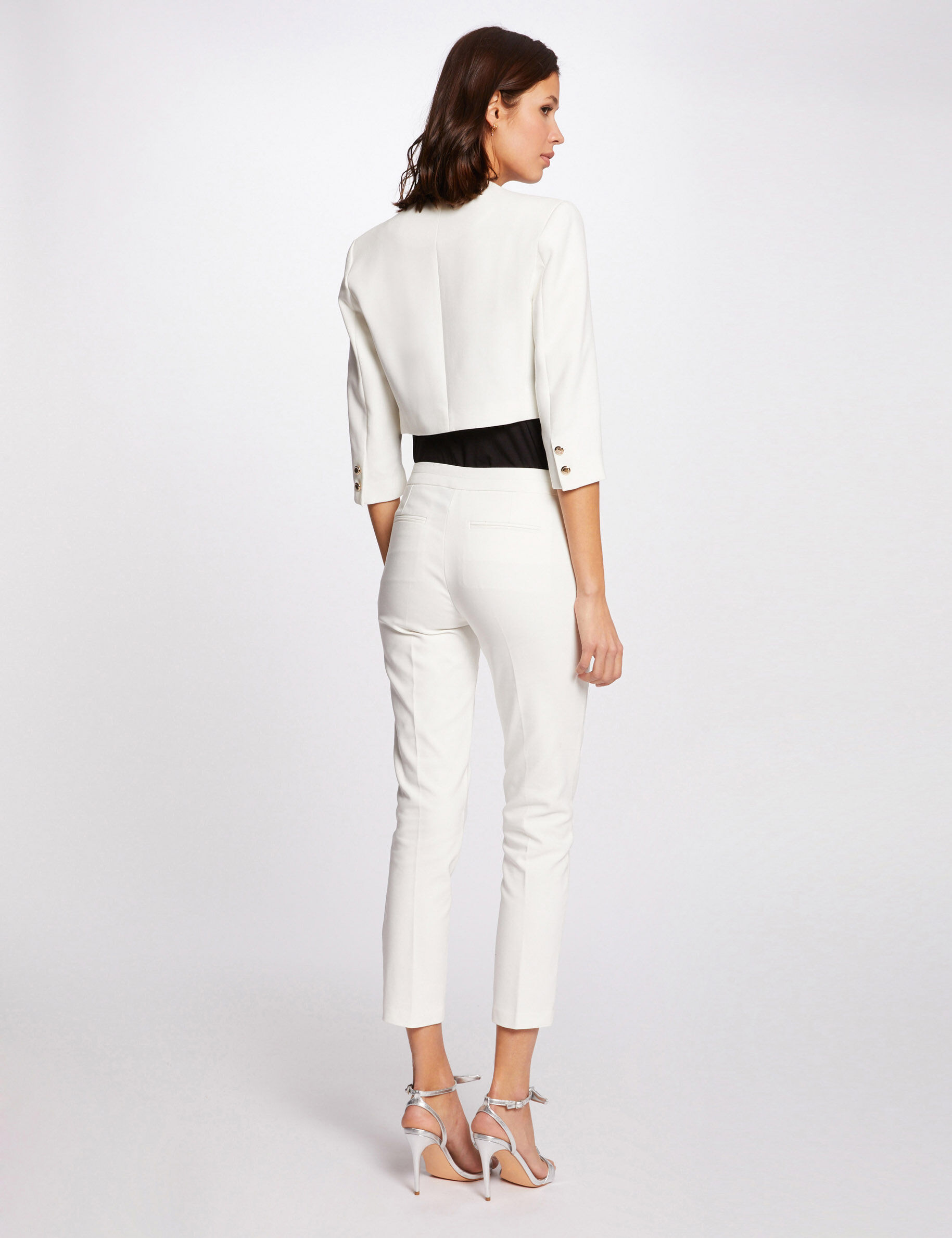 Straight Jacket With 3/4-Length Sleeves Ivory Women