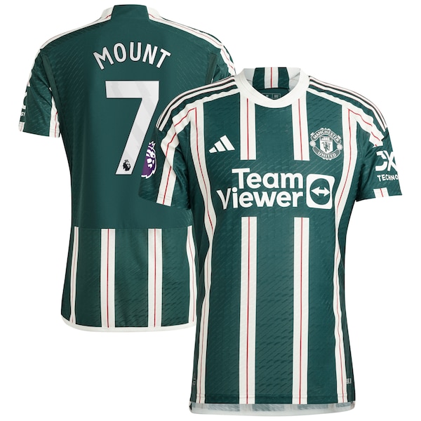 Mason Mount Manchester United adidas 2023/24 Away Authentic Player Jersey - Green/Red