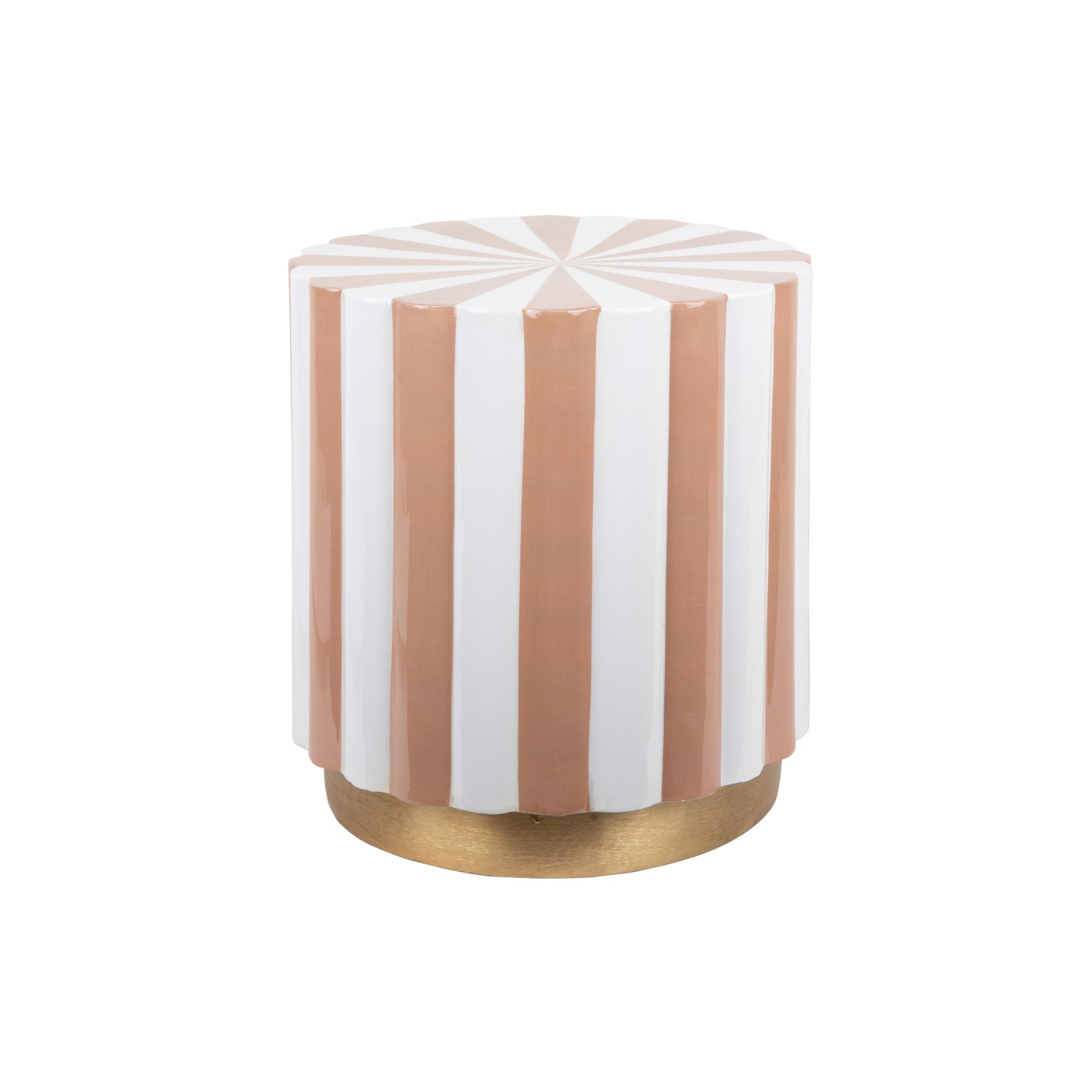 Leitmotiv poef Candy Swirl - bruin - Ø40cm