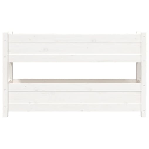 NNEVL Planter White 112x25x66 cm Solid Wood Pine