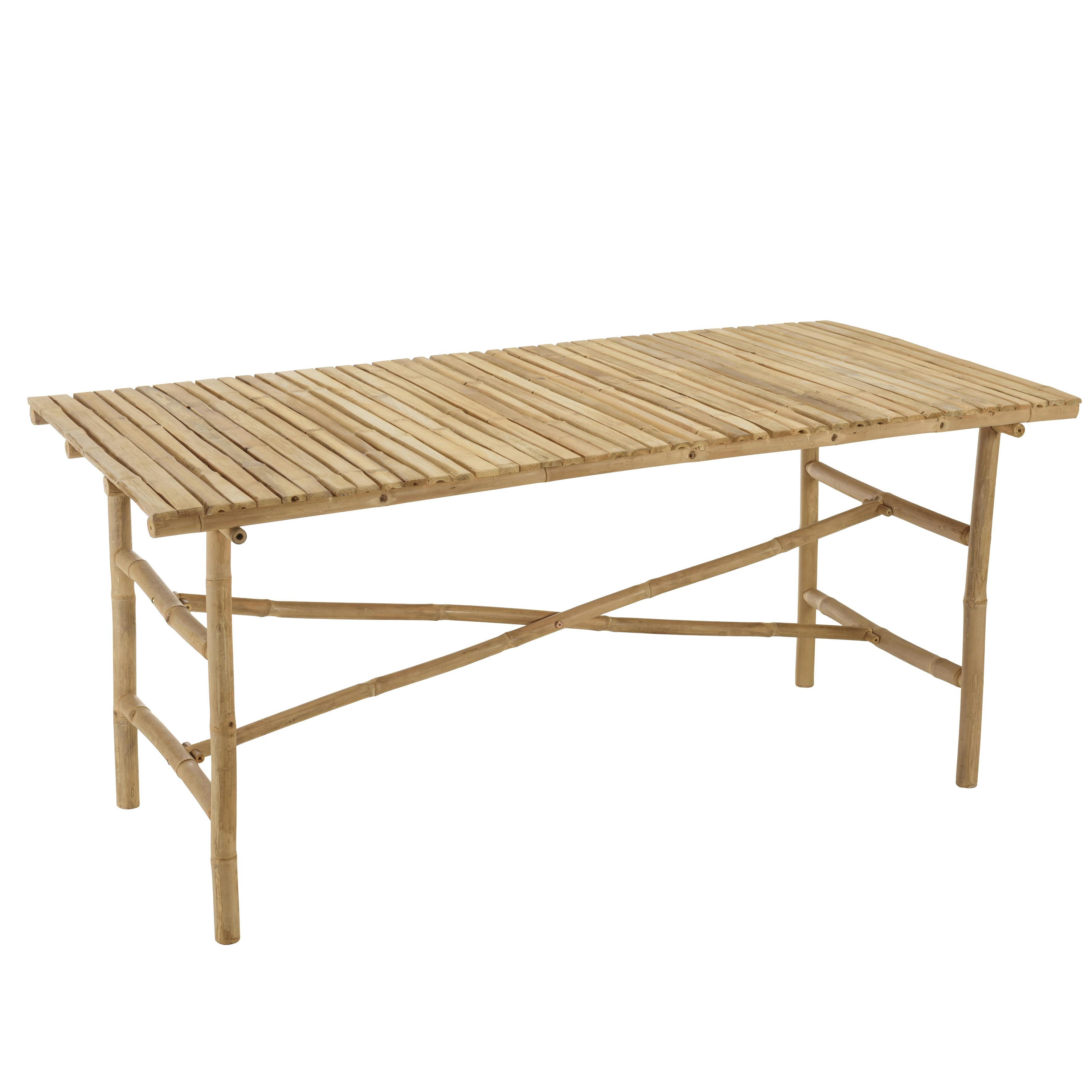 Table à manger en bambou 160x80cm CALVIA