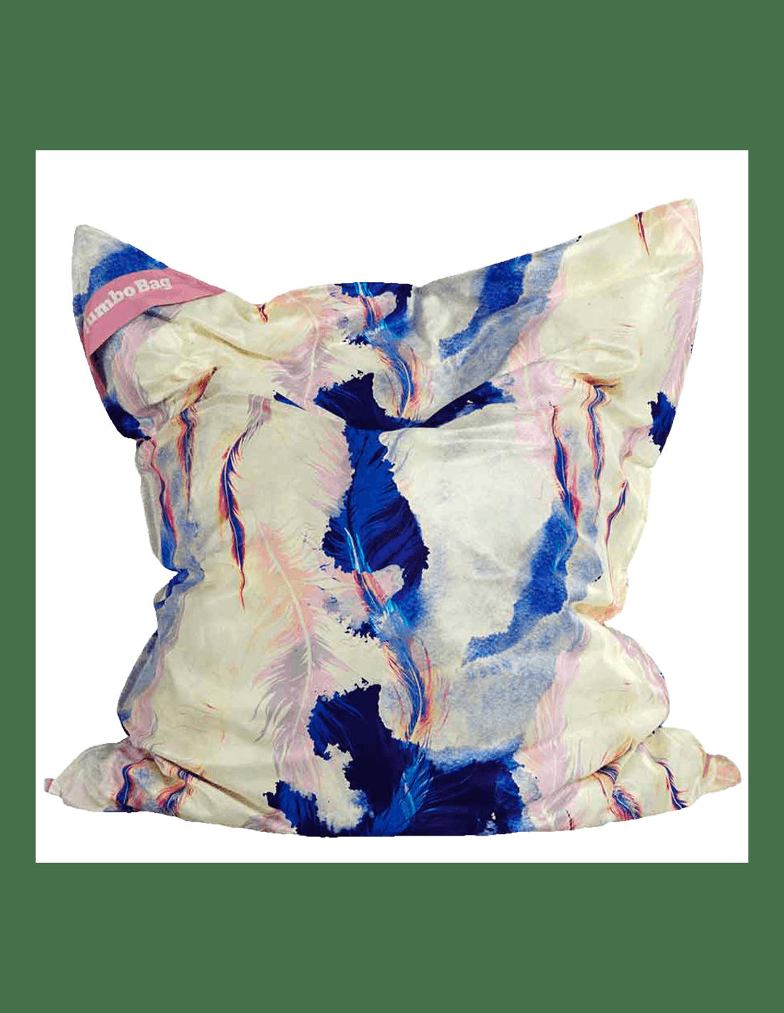 JUMBO PRINTED - Coussin géant d'intérieur en velours imprimé Plume