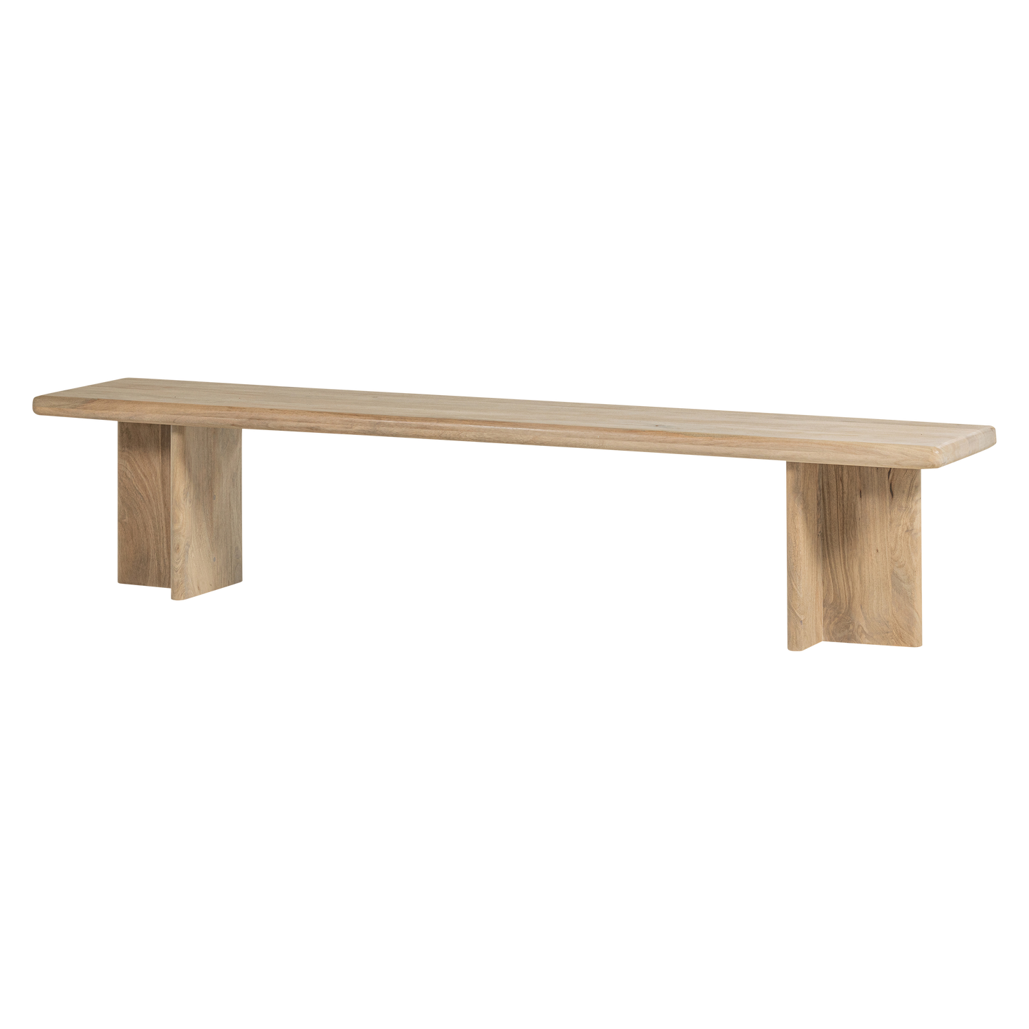 WOOOD Ato Eetbankje 220 CM - Mangohout - Naturel - 47x220x45