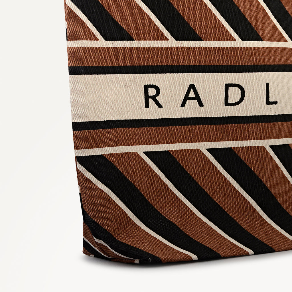 Radley Diagonal Stripe - Extra Large Open Top Tote