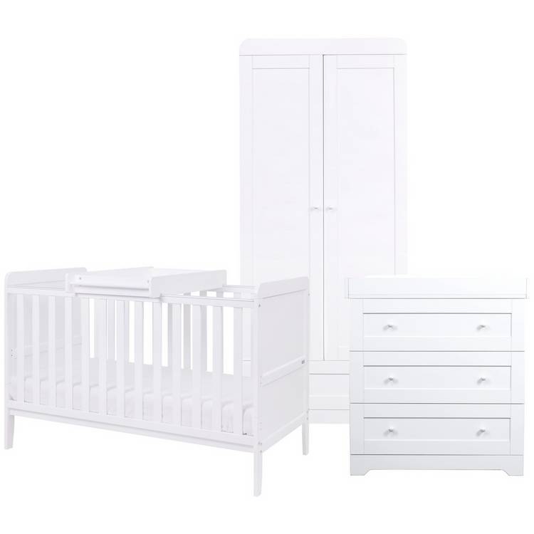 Tutti Bambini Rio Cot Bed Nursery Furniture Set - White