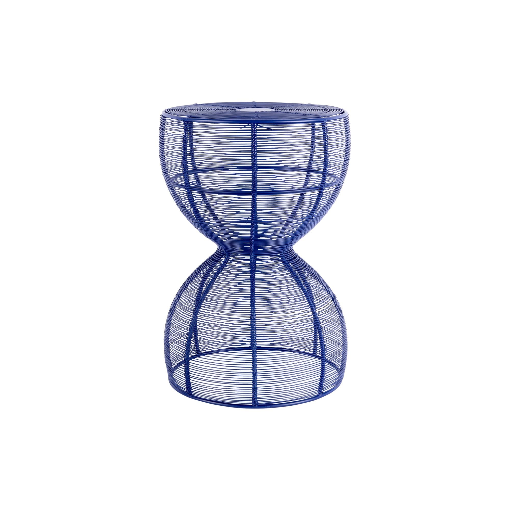 Leitmotiv bijzettafel Cuerda Doble - blauw - Ø30cm