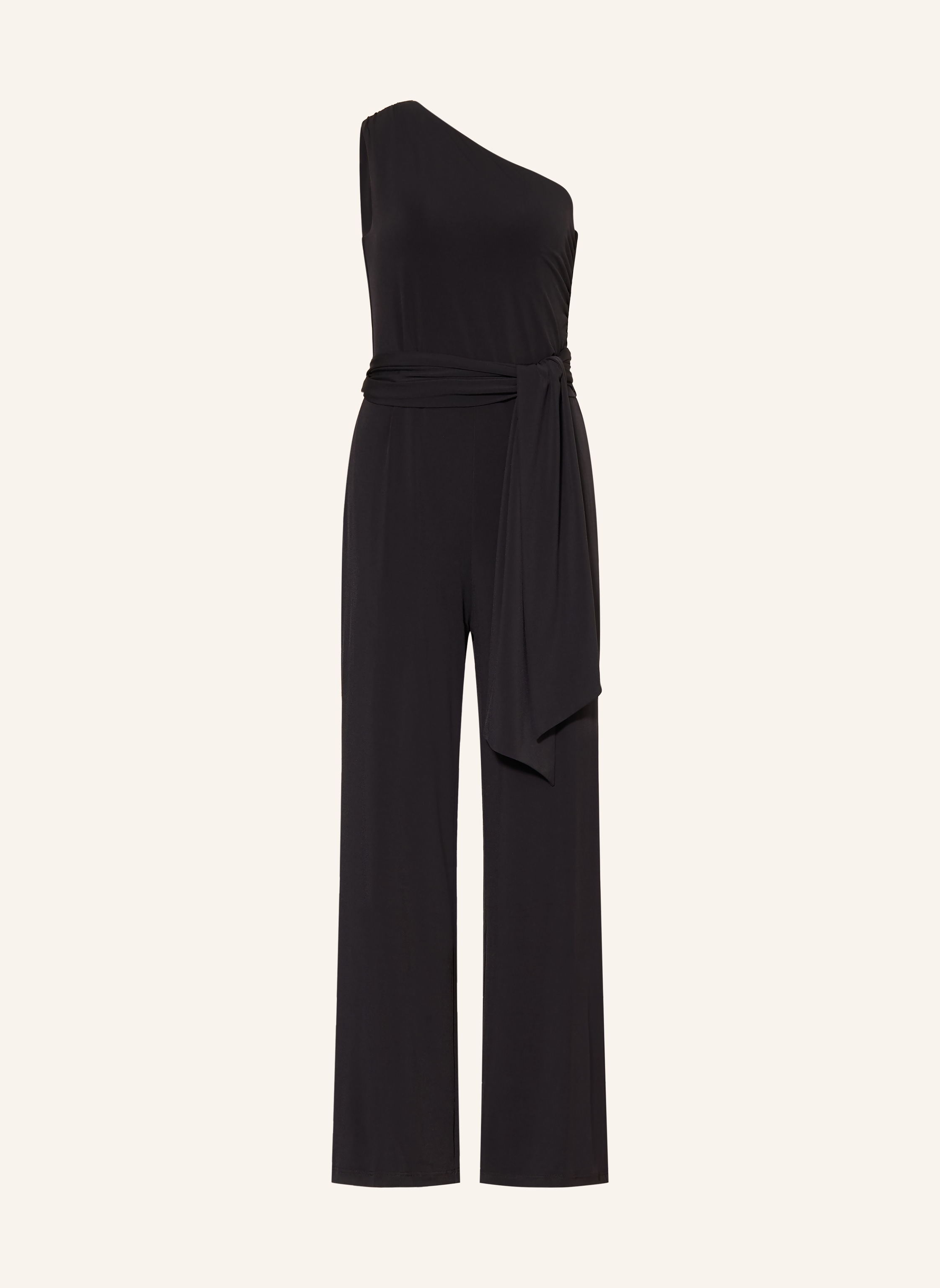 Oui One-Shoulder-Jumpsuit mit abnehmbarem Schal