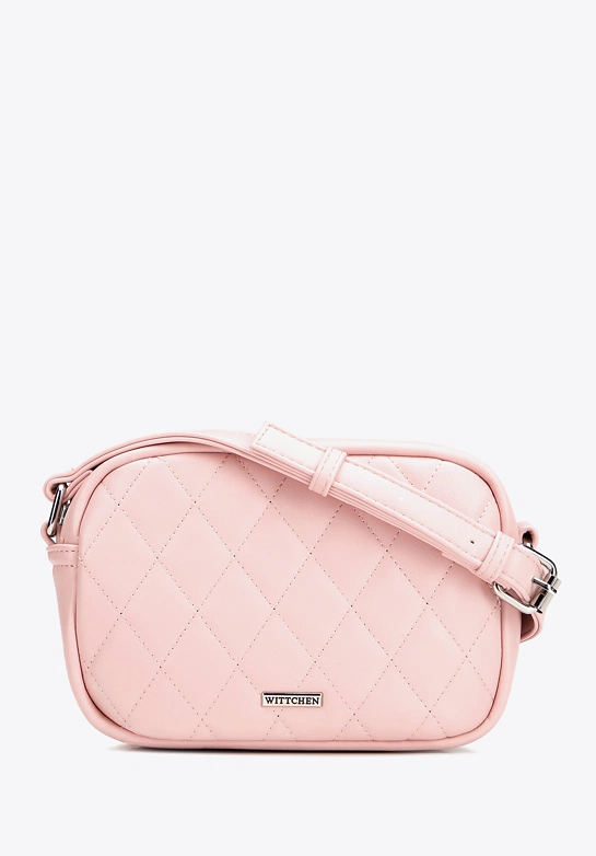 Damska torebka crossbody z imitacji skóry różowa