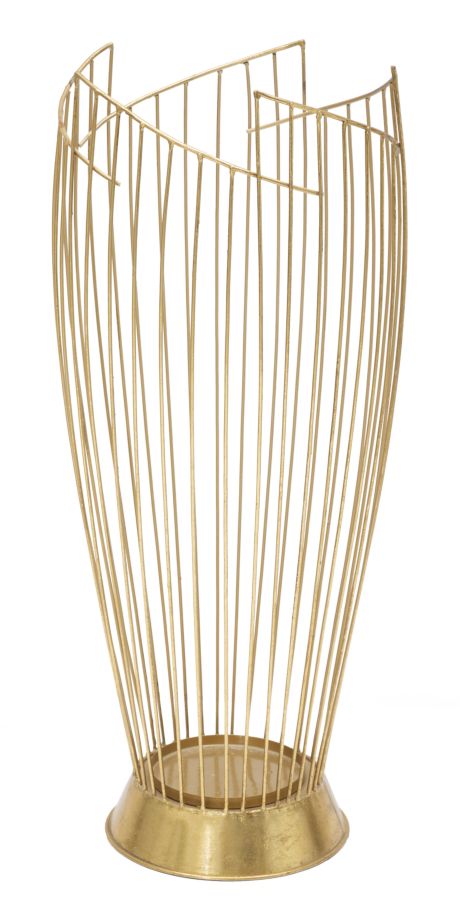 Mauro Ferretti Fashion Geometrische paraplubak in goud metaal