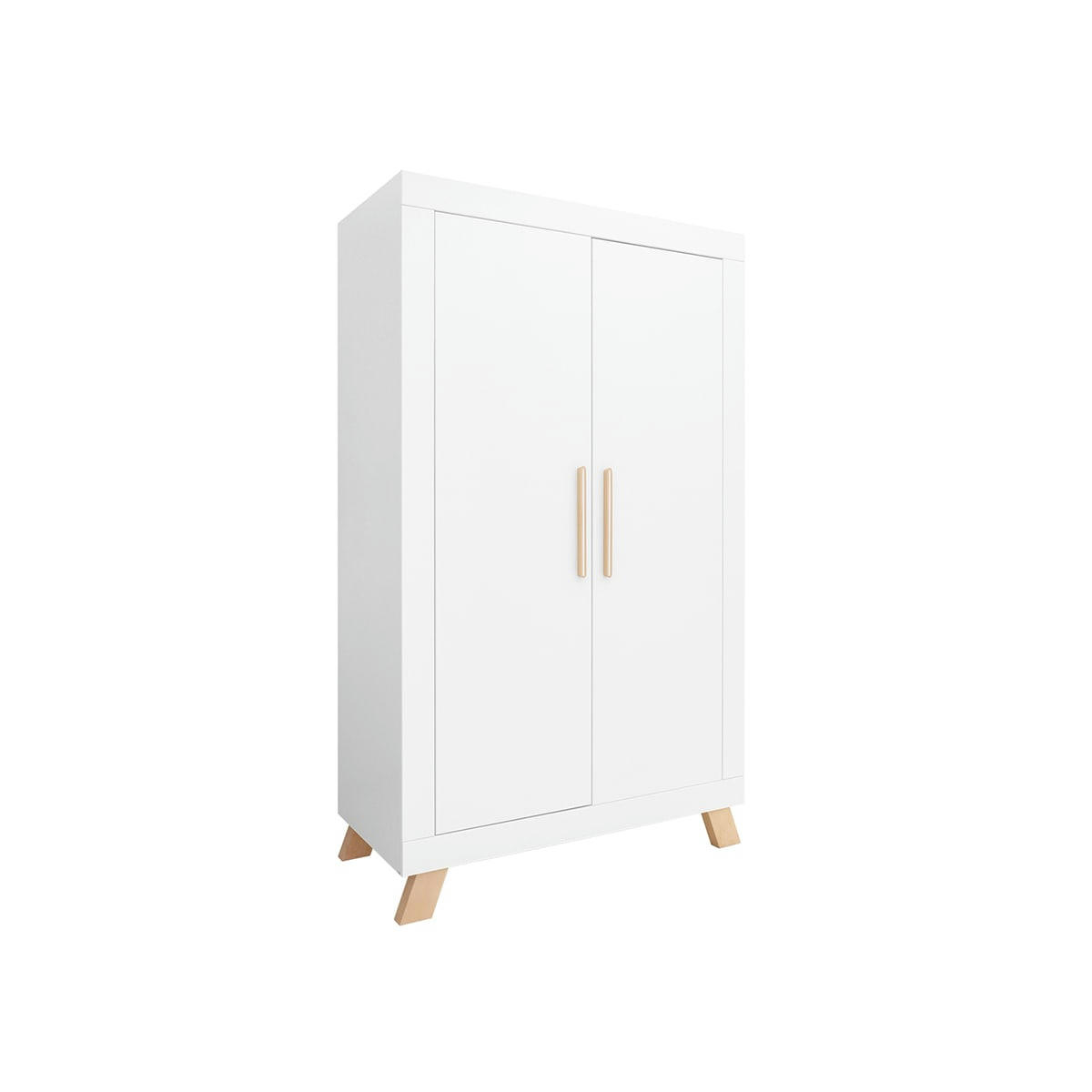 LISA - Armoire 2 portes blanc naturel