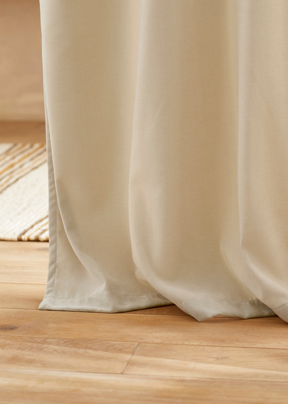 RIDEAU EN VELOURS CHENILLE UNI NATUREL