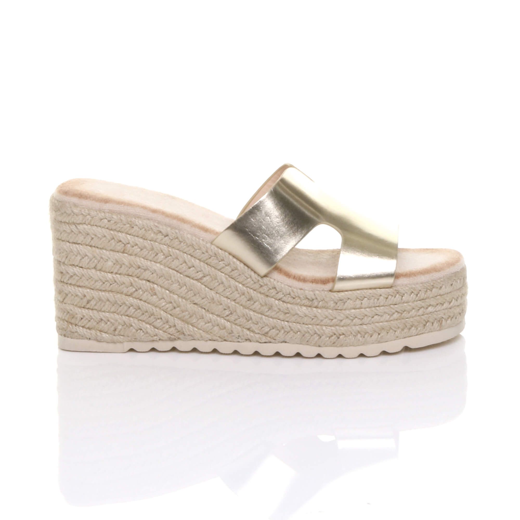 AJVANI High Wedge Platform Mule Sandals Espadrilles