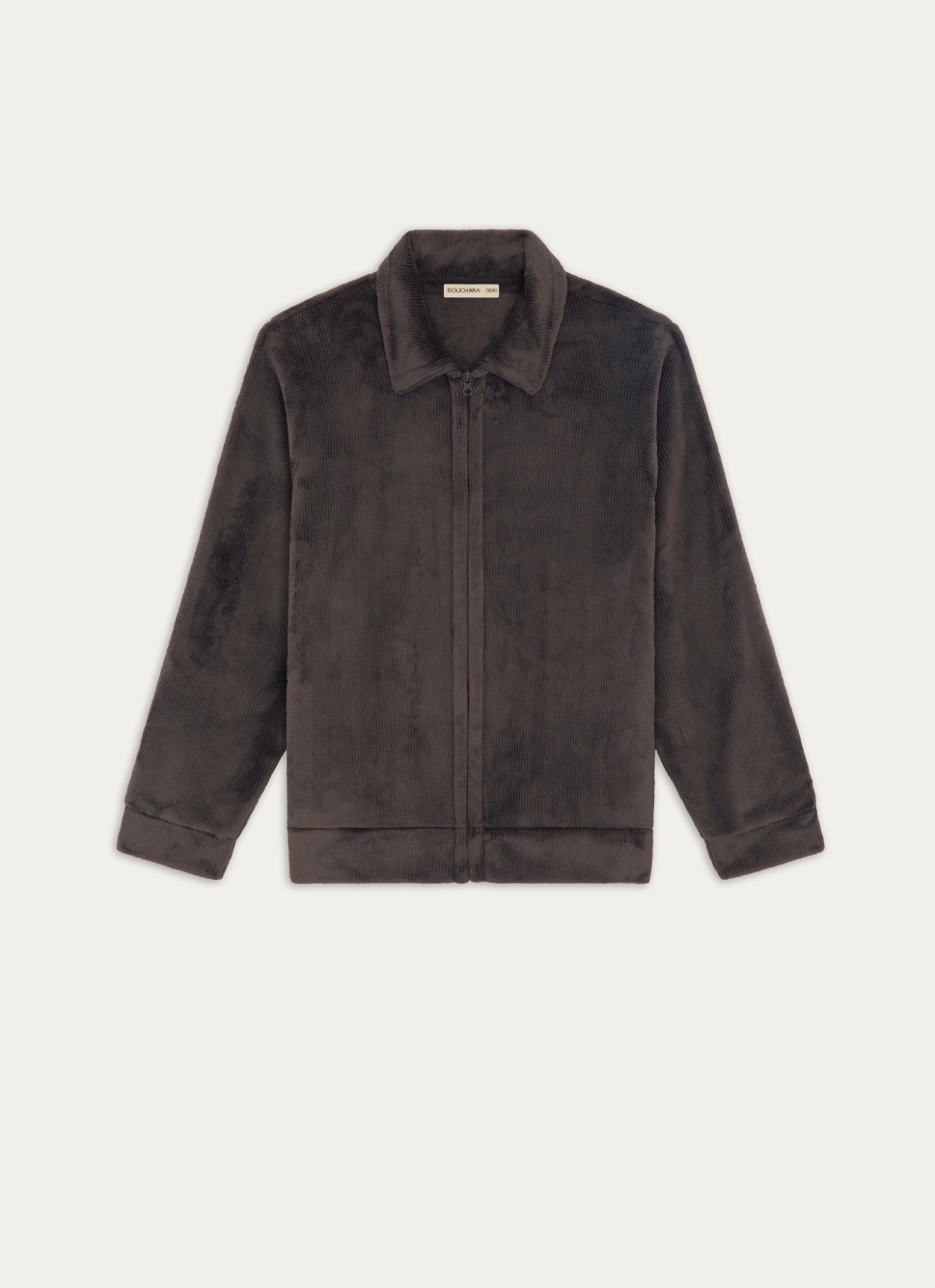 VESTE POLAIRE ZIPPÉE à COL MONTANT ROUGE BORDEAUX