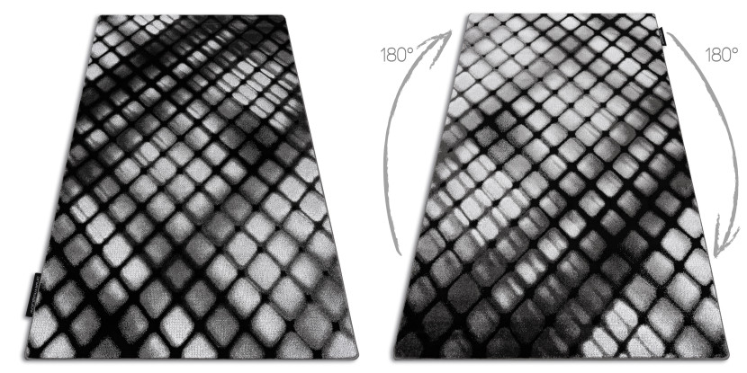 Dywan INTERO REFLEX 3D Kratka szary 140x190 cm