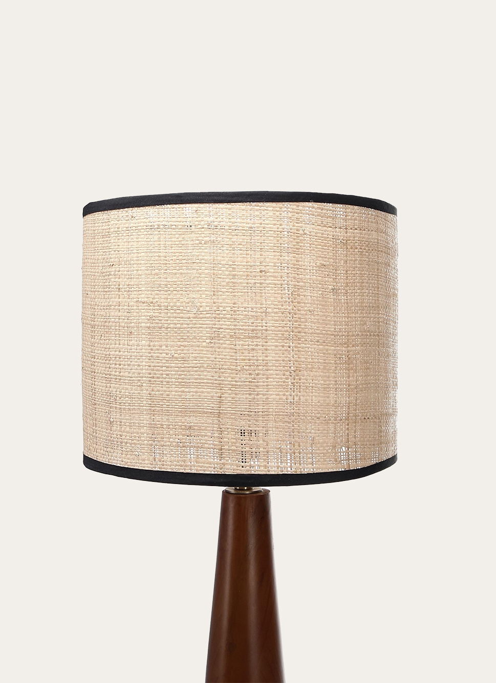 ABAT-JOUR RABANE NATUREL/PASSEPOIL NOIR