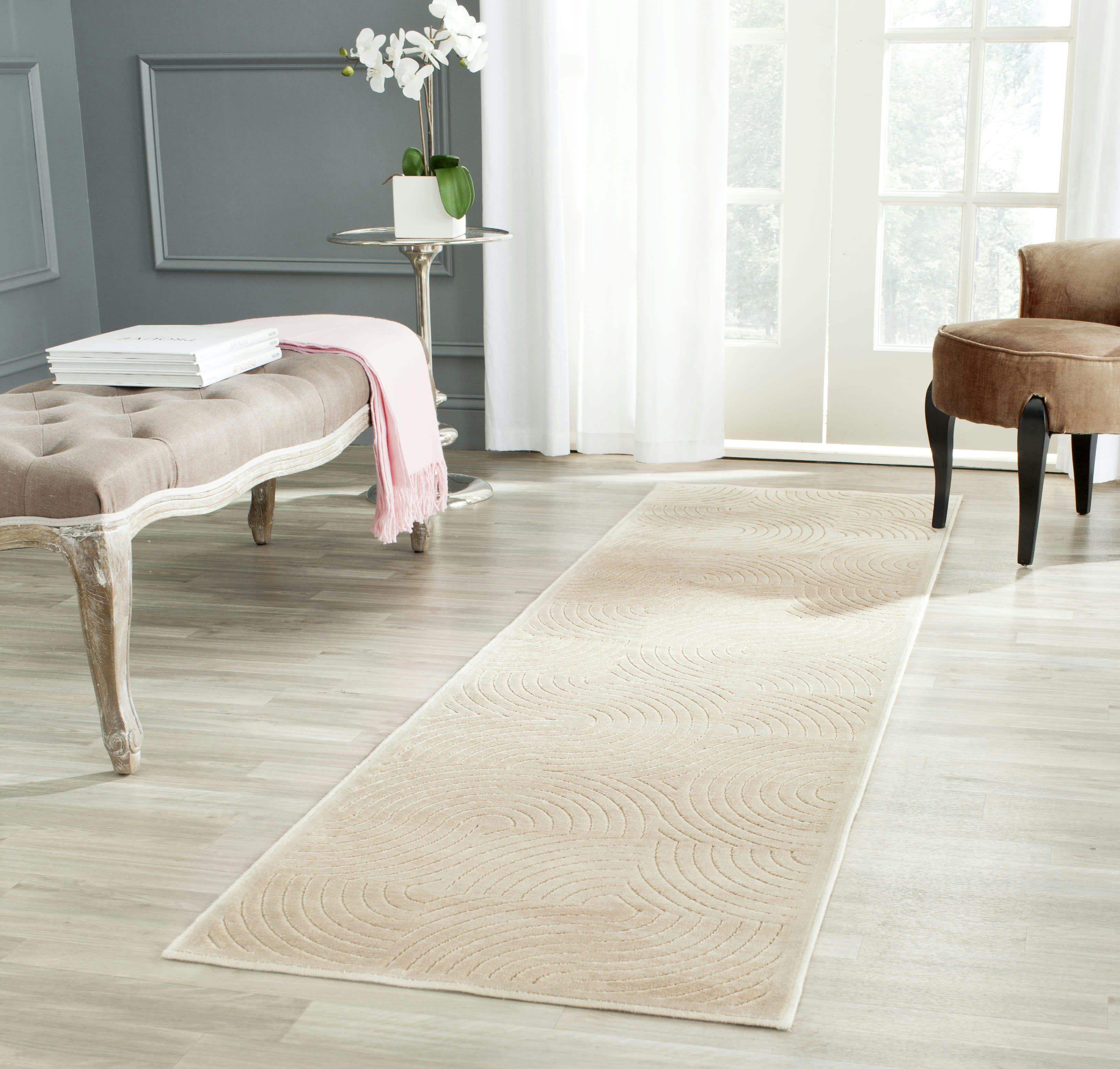 PARADISE - Tapis de salon interieur en pierre, 79 x 122 cm