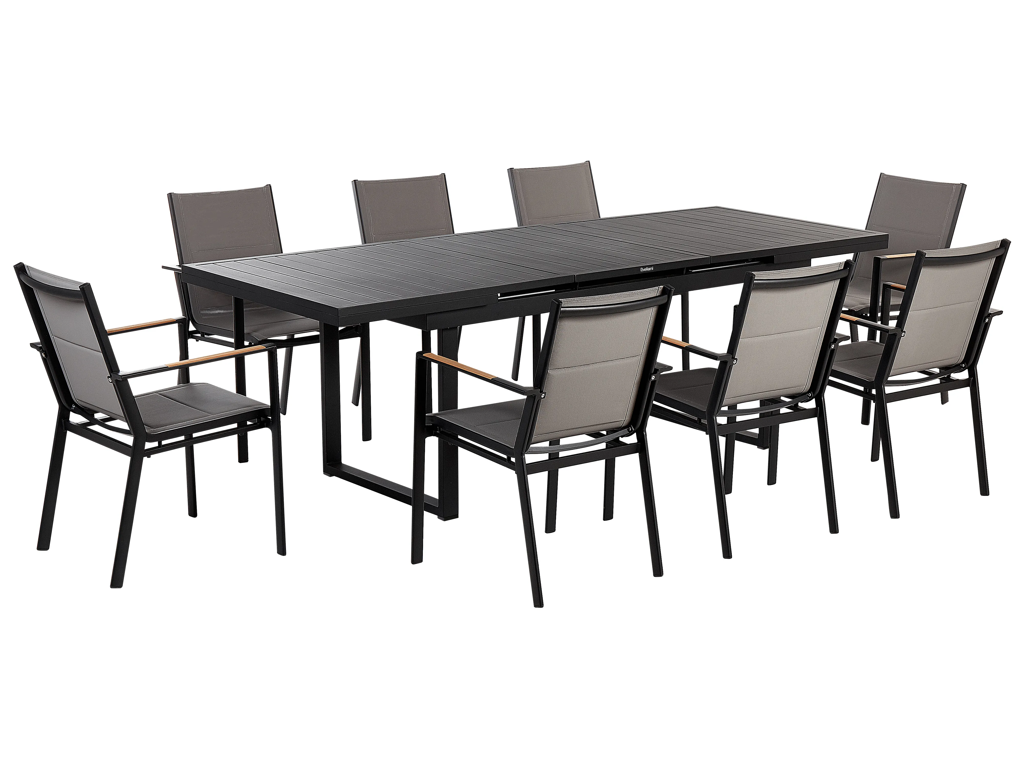 Garden Dining Set 6 Seater VALCANETTO/BUSSETO Metal Black