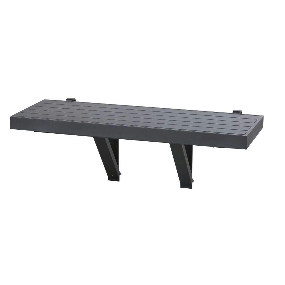 Lenyx Business - Bout de canapé de jardin professionnel en aluminium gris anthracite