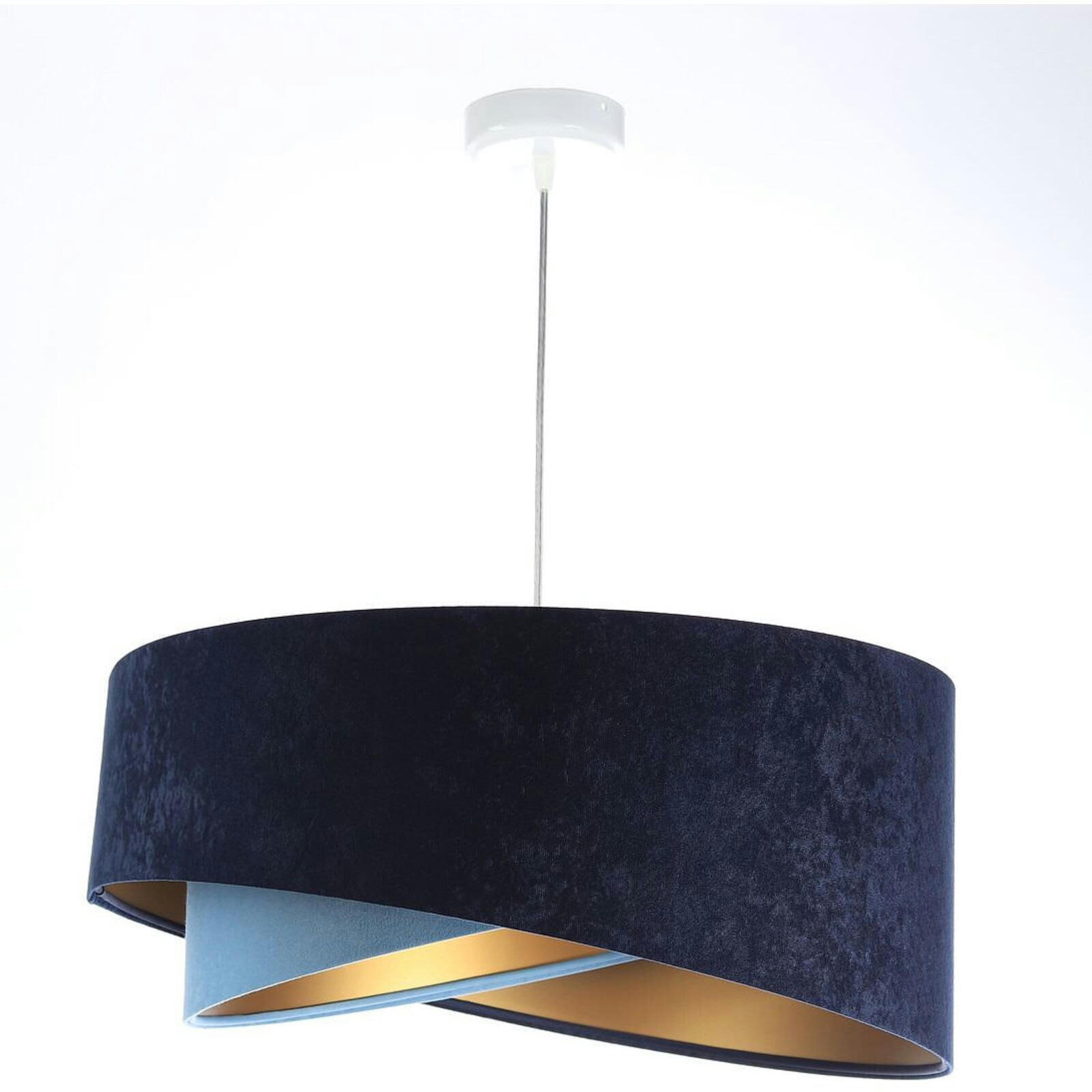 GALAXY - Suspension Tissu Bleu 50x50x105 cm