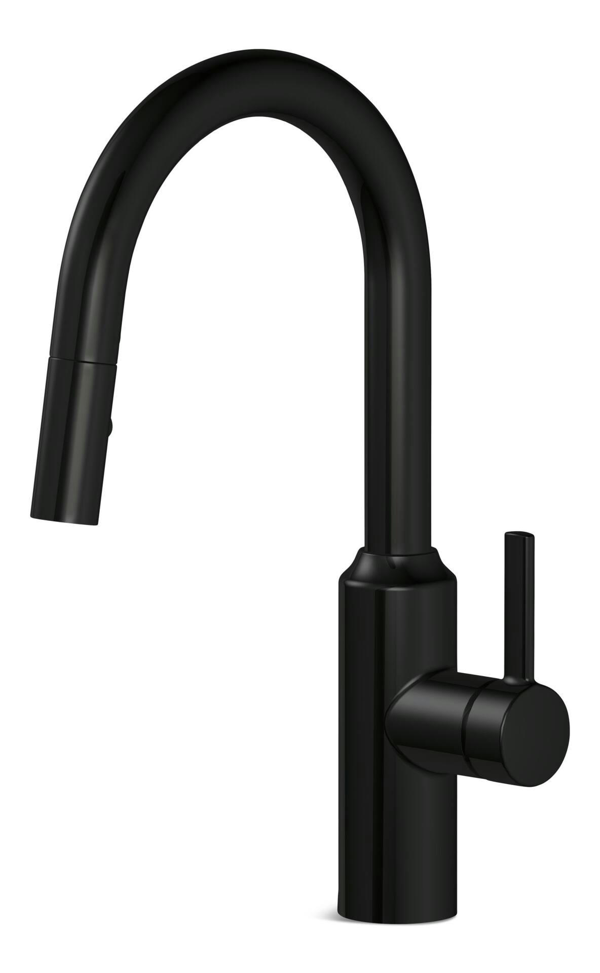 Danze Colby Single Handle Pull Down Kitchen Faucet, Matte Black