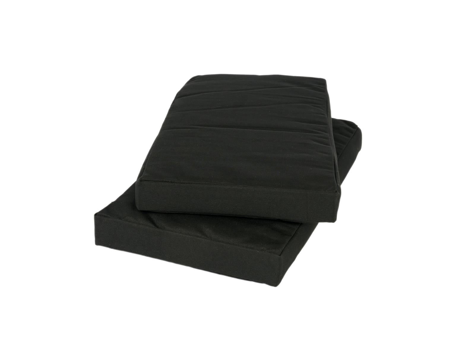 MaximaVida picknicktafel kussenpakket Havana zwart 55 x 27,5 x 5 cm - waterafstotend - 2 stuks