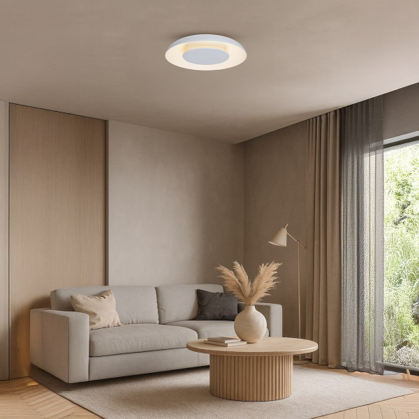 Plafon PIATTINOokrągły biały LED 1x30W 40cm 2050lm IP20 Milagro