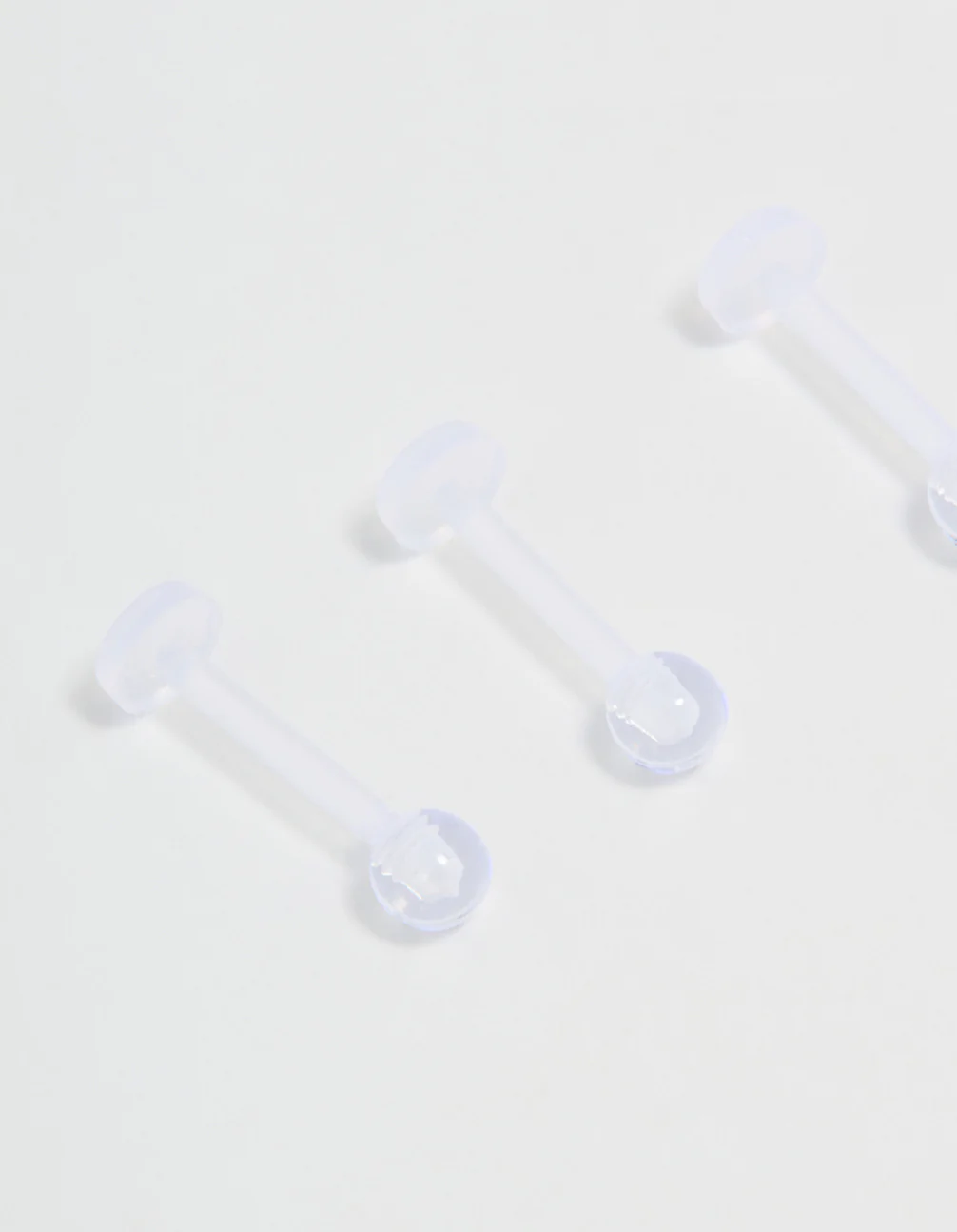 Clear Flat Back Earrings 4-Pack