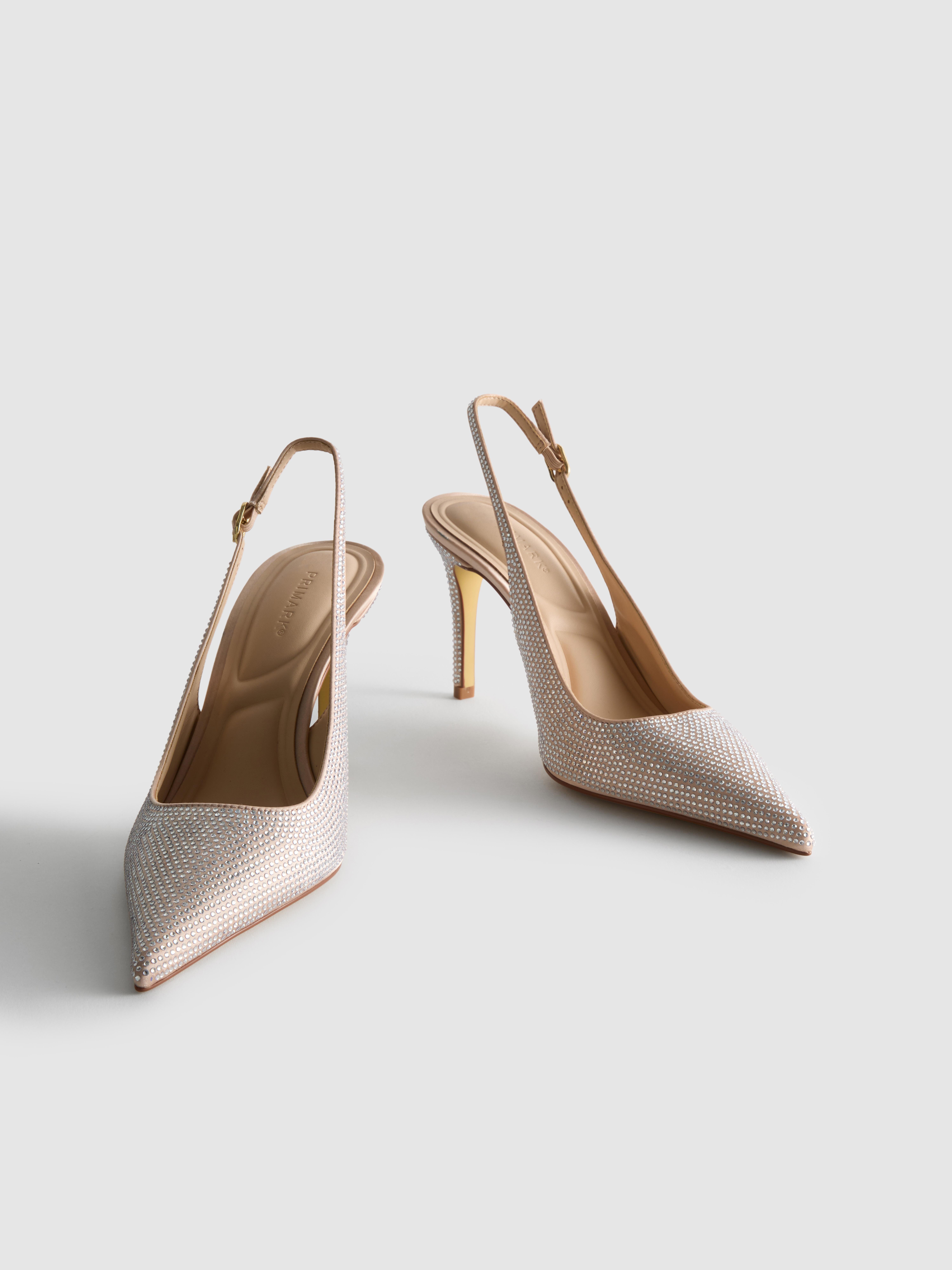 Hot Fix Sling Back Court Heels