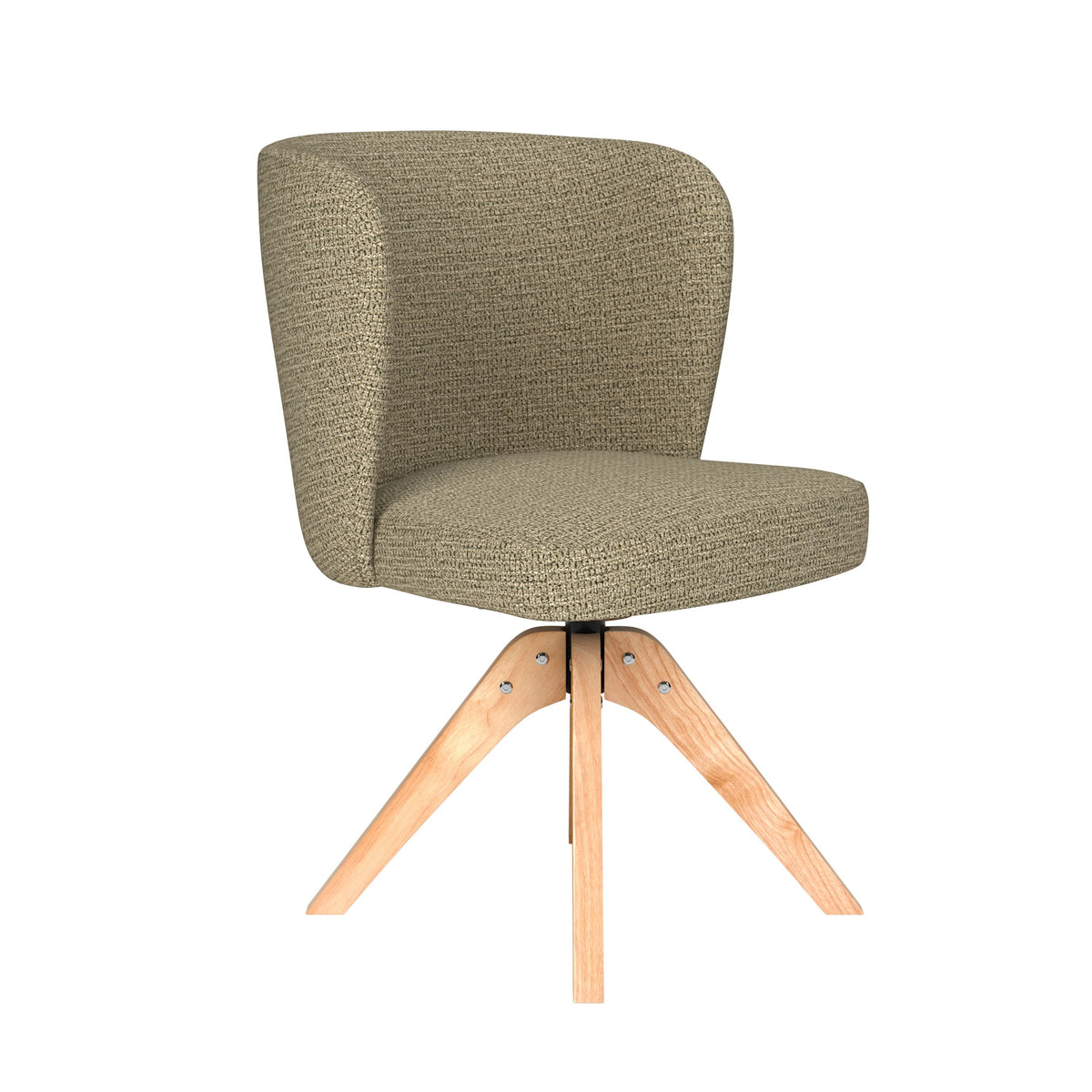 Housecraft Living Stan Eetkamerstoel Draaibaar Hout Pistache groen