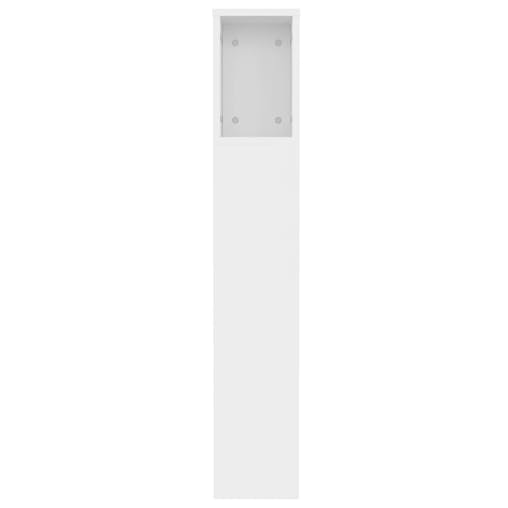 NNEVL Headboard Cabinet White 120x18.5x104.5 cm