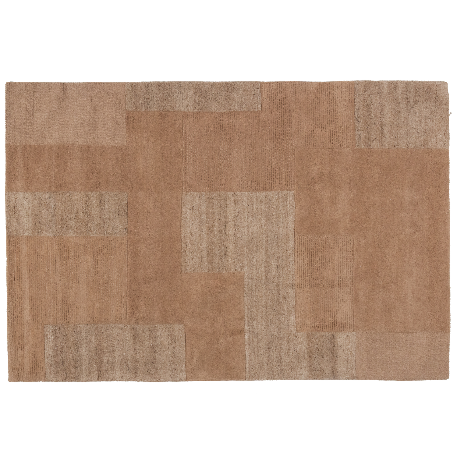 WOOOD handgeweven vloerkleed Noven - Wol - Zand - 170x240 cm