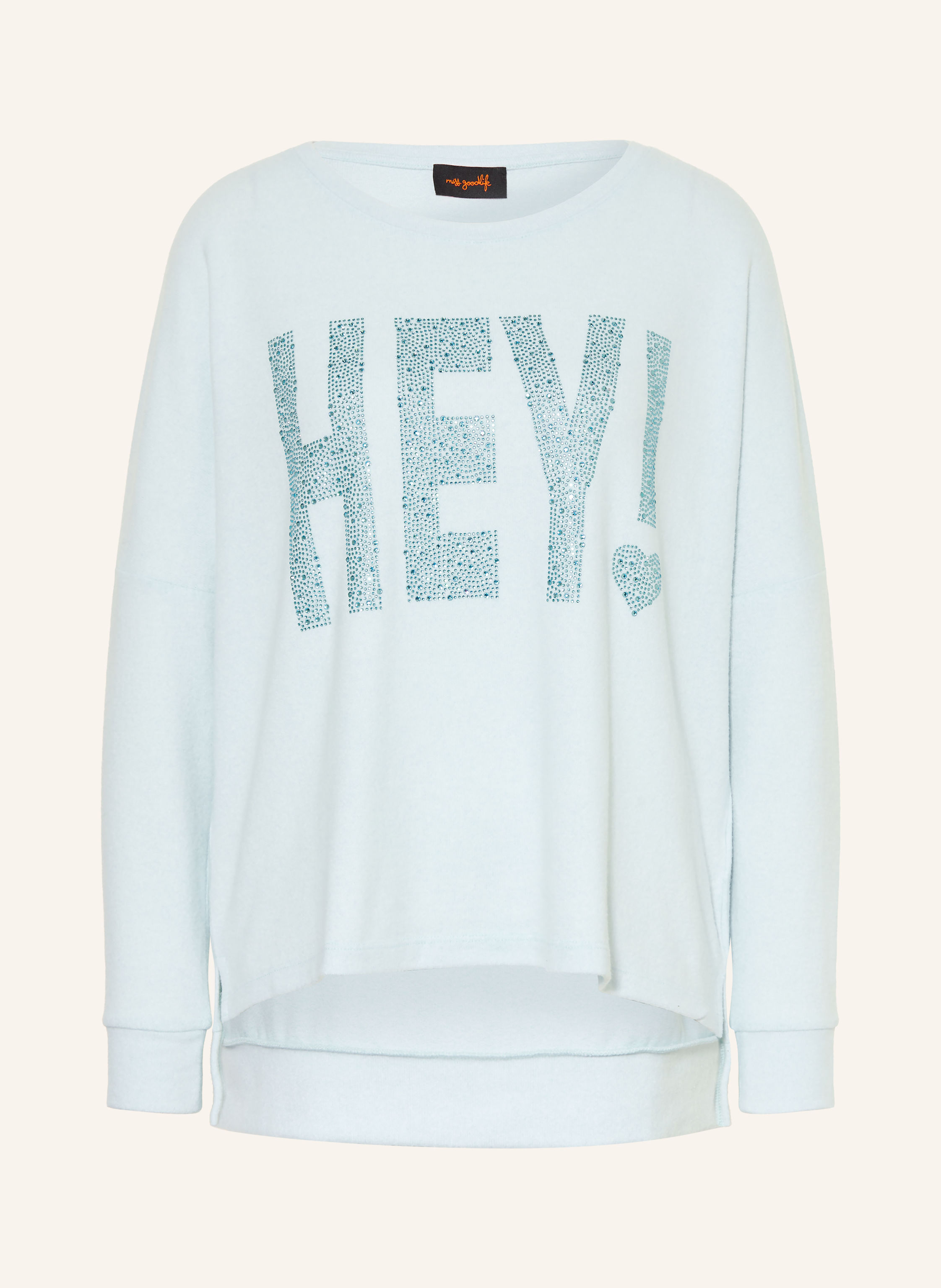 miss goodlife Oversized-Pullover mit Schmucksteinen