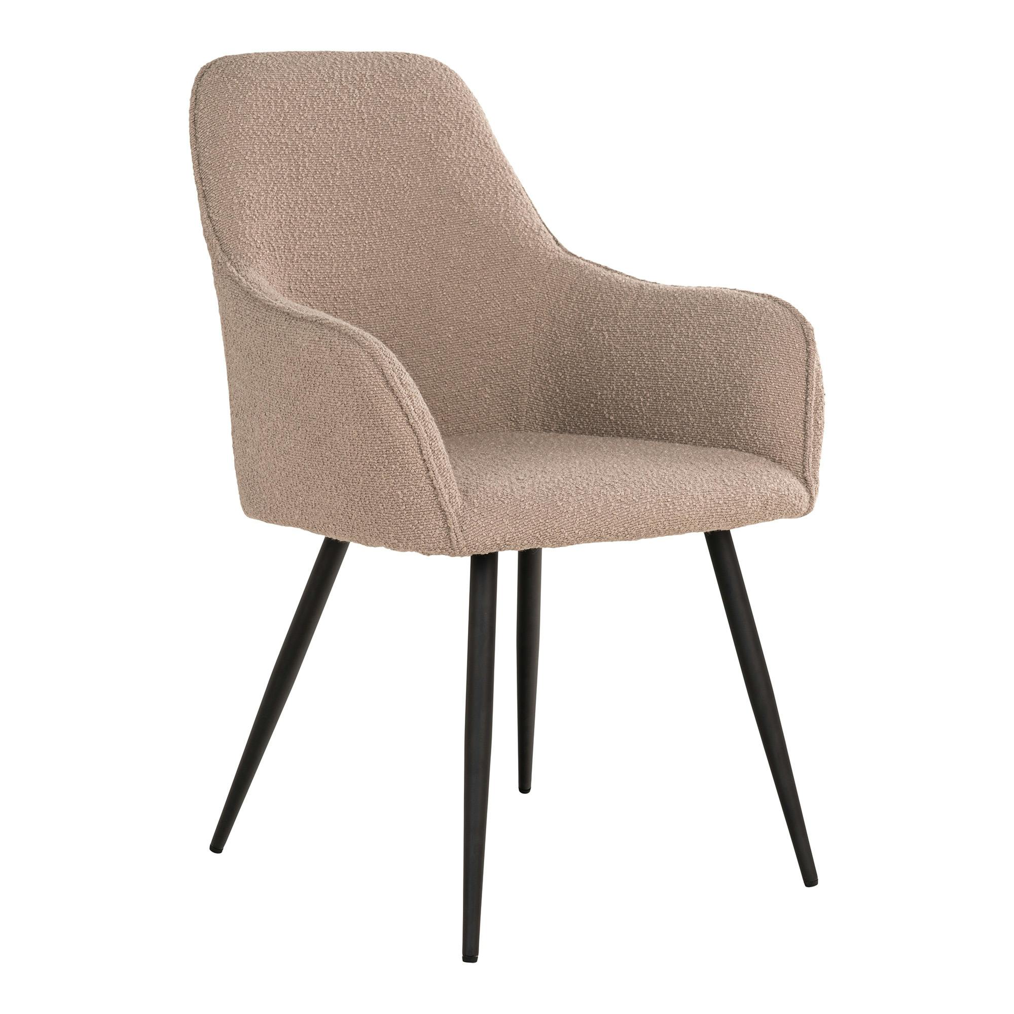 Fauteuil de table en bouclette beige (lot de 2) SAVONE