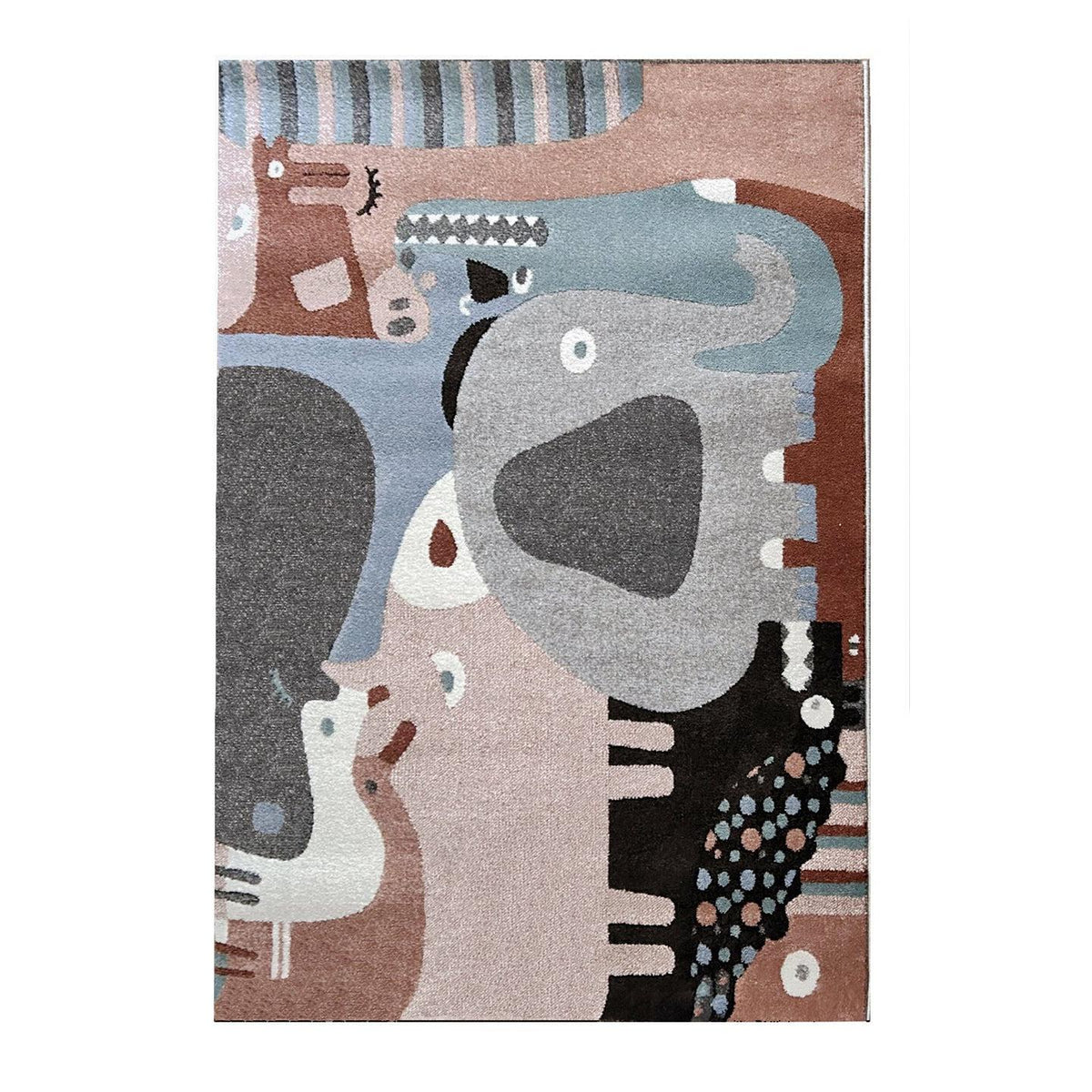 AFK Living vloerkleed Puzzle Animaux - voor kinderen - veelkleurig - 135 x 190 cm