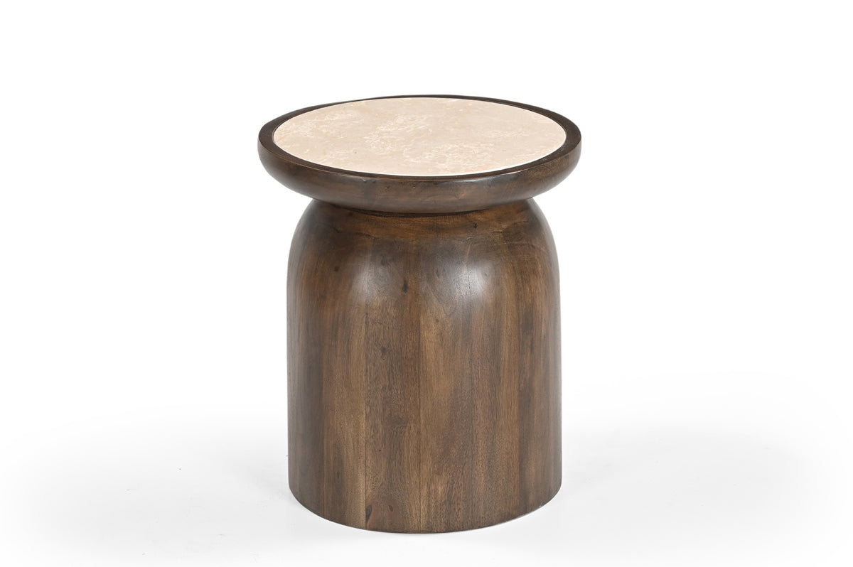 Giga Meubel Salontafel Kaja - Rond - Marmer - 38cm