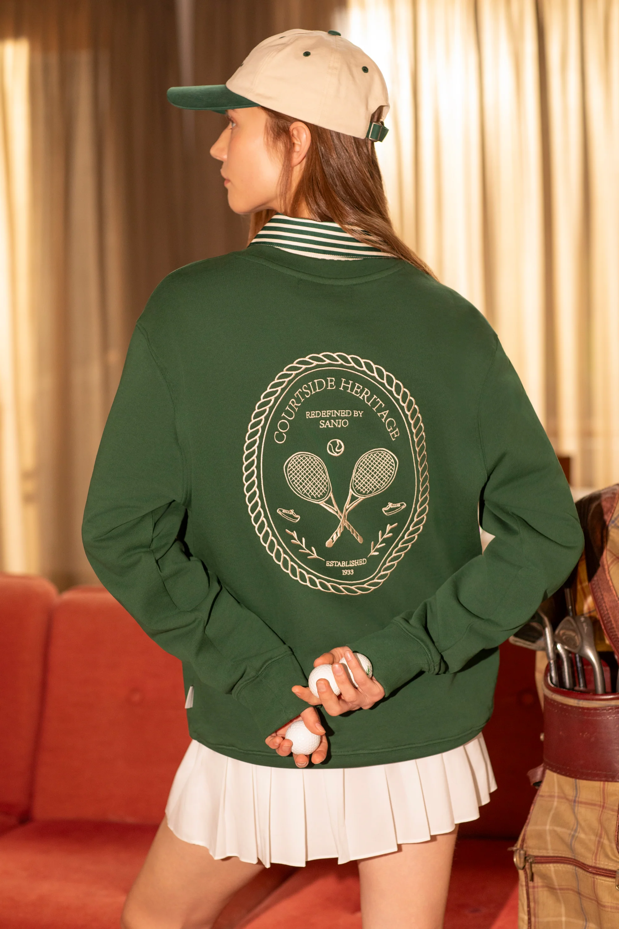 Sanjo Courtside Sweat // Green
