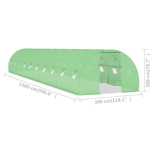 NNEVL Greenhouse 45 m&sup2; 15x3x2 m